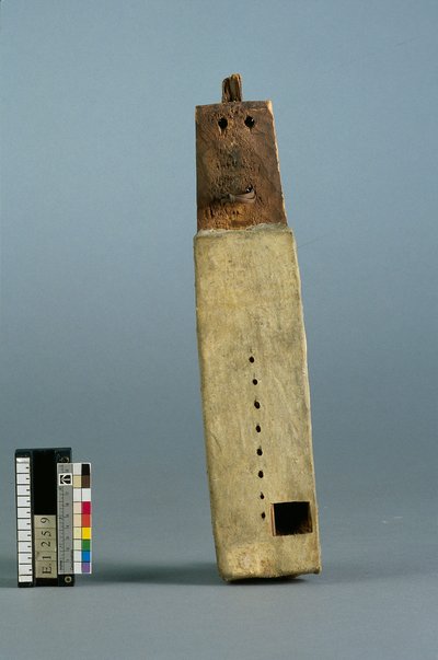 Caisse et manche de harpe arquée "ngombi"