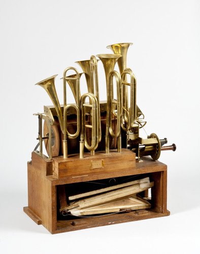 Mechanisch trompettenorgel met cilinder