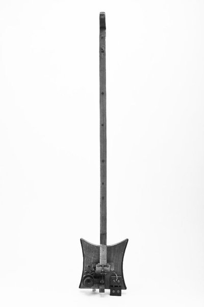 Electric one-string fiddle.