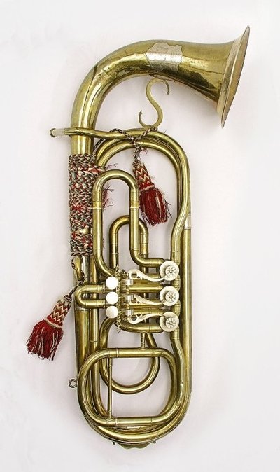 Contrabass valve trombone. Nominal pitch: 18-ft B♭.