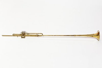 Bass stage trumpet. Nominal pitch: 8-ft C.