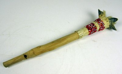 Sioux beaded whistle